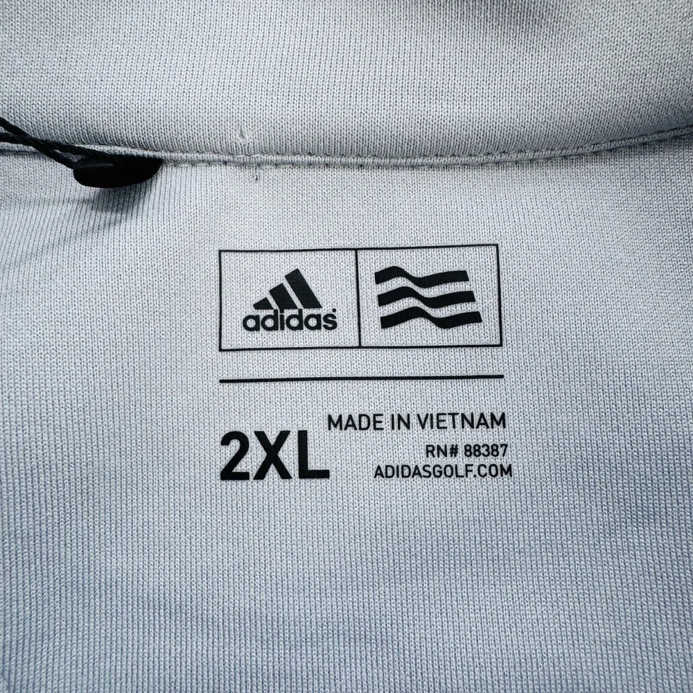 adidas Golf Men 2XL Chrome Gray Full Zip Pullover Jacket AE7973 NWT $70